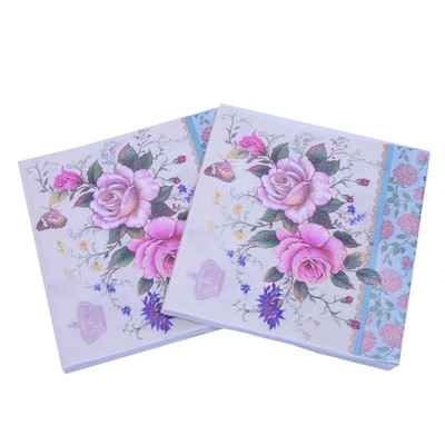 20db/tétel Lovely Flower pillangós papírszalvéták Pillangóparti szalvéták születésnapi parti kellékekhez esküvői dekorációk