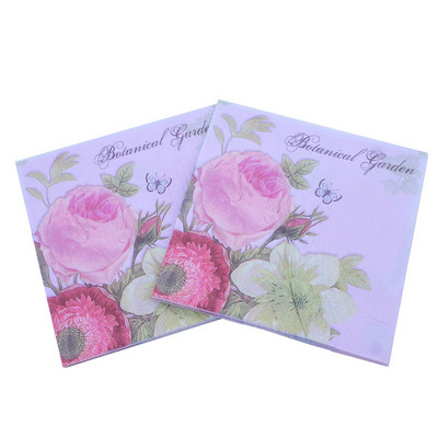 20db/tétel Lovely Flower pillangós papírszalvéták Pillangóparti szalvéták születésnapi parti kellékekhez esküvői dekorációk