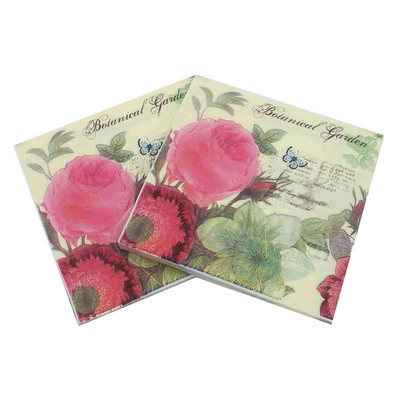 20db/tétel Lovely Flower pillangós papírszalvéták Pillangóparti szalvéták születésnapi parti kellékekhez esküvői dekorációk