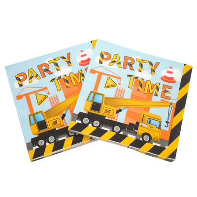 20 gab. vienreizējās lietošanas inženiertehniskais transportlīdzeklis, automašīnas ballītes laiks, drukāts galda vakariņas salvete restorāna papīra zēna dzimšanas dienas dekors