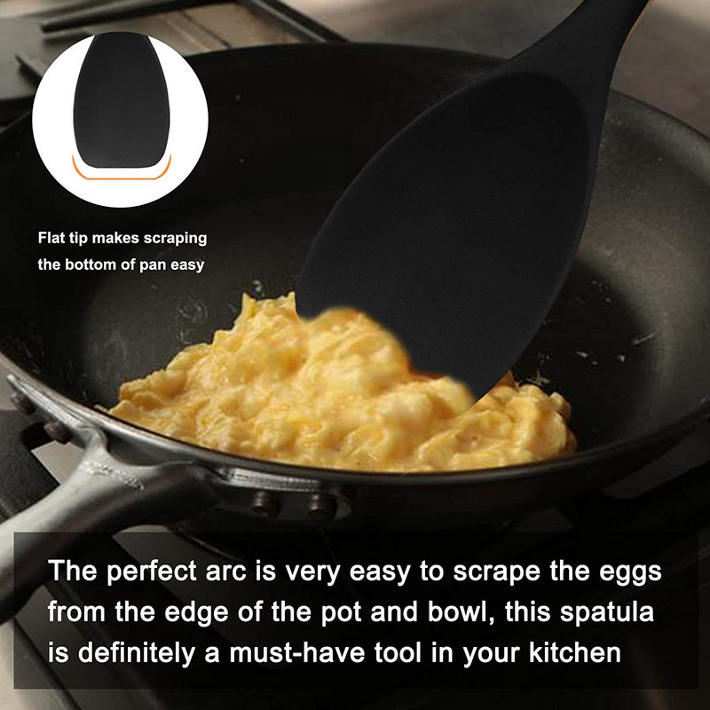 WALFOS toidukvaliteediga silikoonist keedulusikas Kuumakindel, painduv mittekleepuv kleepuv kleepuv toiduvalmistamiseks Küpsetamiseks segamine köögiriistad