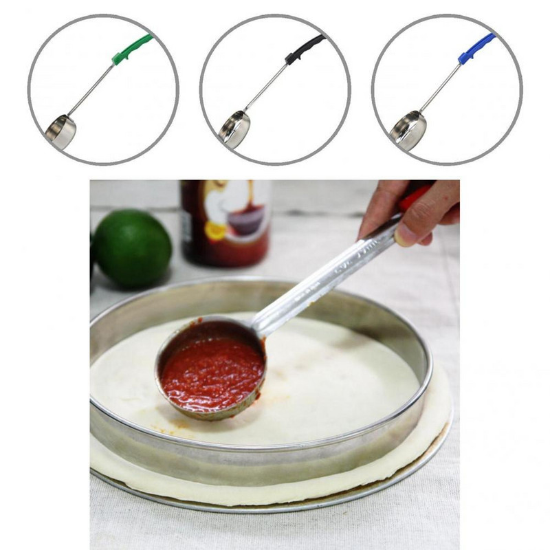 Hea kastmekulp, sile pind 5 värvi kastme mõõdulusikas Pizza kastme portsjoni kontroll Serveerimislusikas