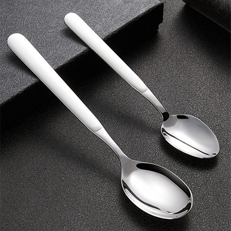 Κουτάλια 316 από ανοξείδωτο ατσάλι Κορεάτικου στυλ Κουτάλια ρυζιού με μακριά λαβή στρογγυλά κουτάλια για παιδιά οικιακά σκεύη κουζίνας