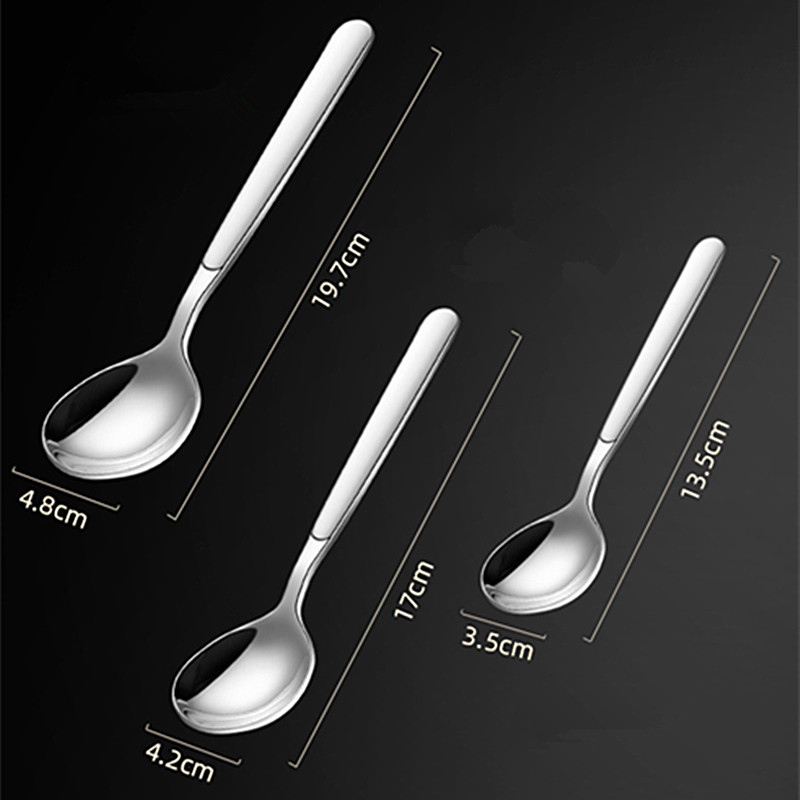 Κουτάλια 316 από ανοξείδωτο ατσάλι Κορεάτικου στυλ Κουτάλια ρυζιού με μακριά λαβή στρογγυλά κουτάλια για παιδιά οικιακά σκεύη κουζίνας