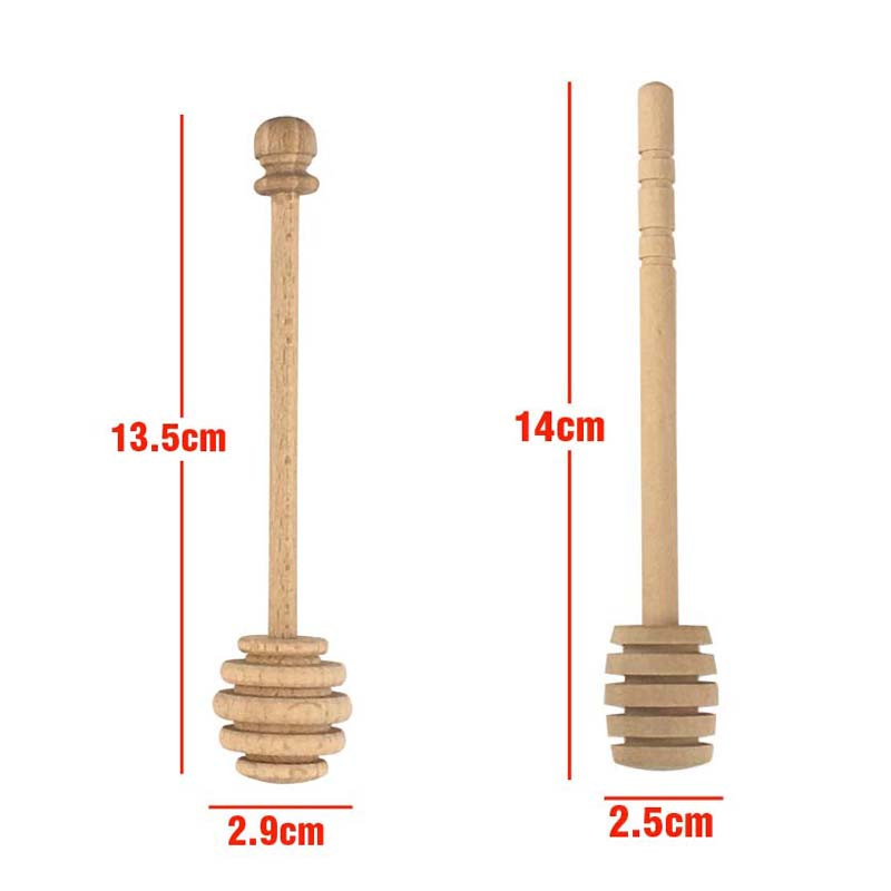 Koka medus frizzler 2GB dižskābarža koka masīvkoka ciets koks medus lācis Koka maisīšanas karote virtuves piederumi