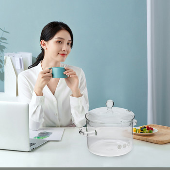 Тенджера за супа Корейски Рамен Домашни стъклени съдове за готвене Тенджера Кухненска тенджера Задушена юфка с високо съдържание на боросиликат Бебешки кухненски съдове