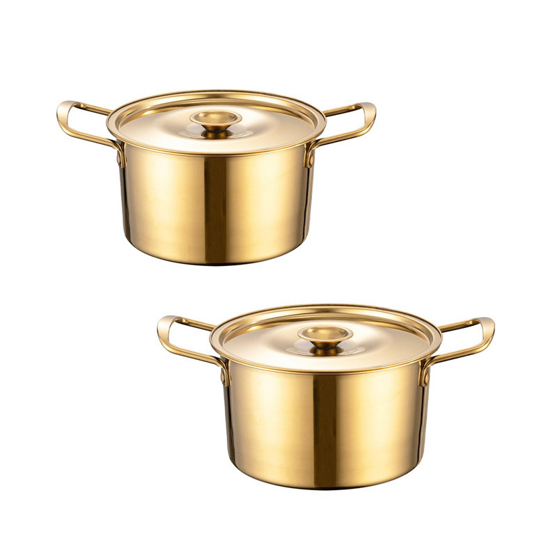 Korea Ramen Pot mitmeotstarbeline kööginõud käepidemega kaanega Kiirnuudlite keedunõu hautatud pasta jaoks aias pikniku karri jaoks