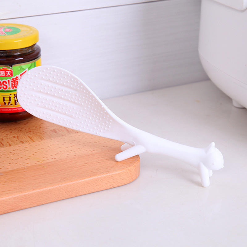 Speciālie kausi virtuves rīks Korejiešu, gudrs, piemīlīgs, moderns virtuves piederums, vāveres formas kauss, nelipīga rīsu lāpstiņa maltītes karote