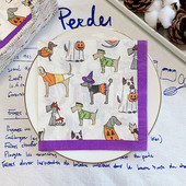 20 τεμ/συσκευασία Χαριτωμένο χαρτοπετσέτες για χαριτωμένο σκυλί Happy Halloween Decoupage Χάρτινο χαρτομάντιλο από χαρτοπετσέτα κινουμένων σχεδίων για παιδιά Προμήθειες για πάρτι γενεθλίων