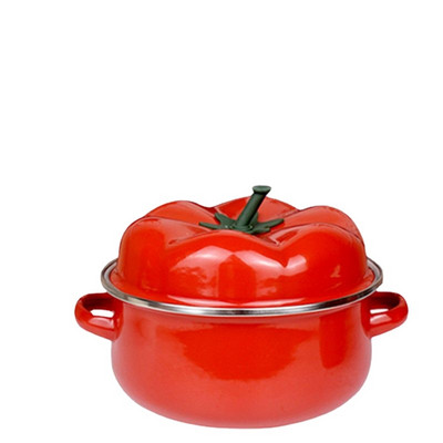 Izturīgs porcelāna tomātu katls ar sildīšanas funkciju zupai un sautējumam, 18cm/20cm/22cm