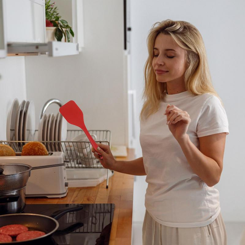 Mittekleepuv küpsetusspaatliga köök Silikoonist spaatliga lusikas praadimiseks Kuumakindel spaatliga kaabits Köögi söögiriistad Tööriistad