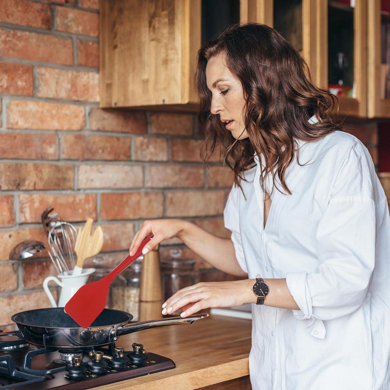 Mittekleepuv küpsetusspaatliga köök Silikoonist spaatliga lusikas praadimiseks Kuumakindel spaatliga kaabits Köögi söögiriistad Tööriistad