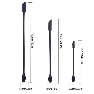 Mini lāpstiņa Silikona burciņa Lāpstiņa Pēdējais piliens Mazas Lāpstiņas Final Makeup Lāpstiņas Divpusējas Garas Karotes Kosmētikas Virtuvei