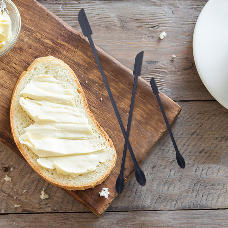 Mini lāpstiņa Silikona burciņa Lāpstiņa Pēdējais piliens Mazas Lāpstiņas Final Makeup Lāpstiņas Divpusējas Garas Karotes Kosmētikas Virtuvei