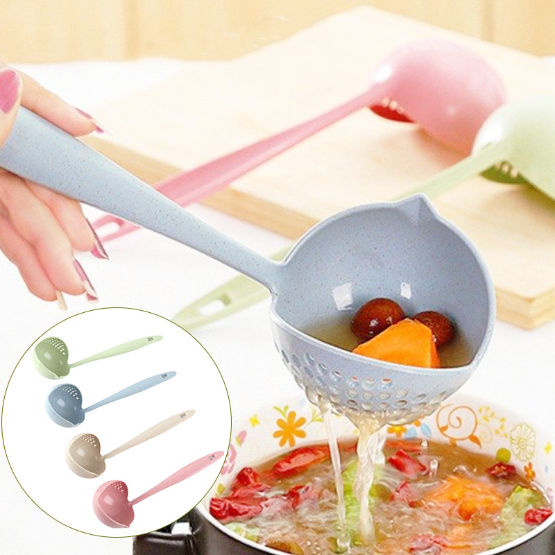 Σούπα με άχυρο σίτου Στραγγίδι Κουτάλι Κουτάλα Κατσαρόλα Κουτάλια με Μακρύ Λαβή Κουτάλι Σπίτι σουρωτήρι Μαγειρικά σκεύη Τρυπητήρι Σκεύη κουζίνας