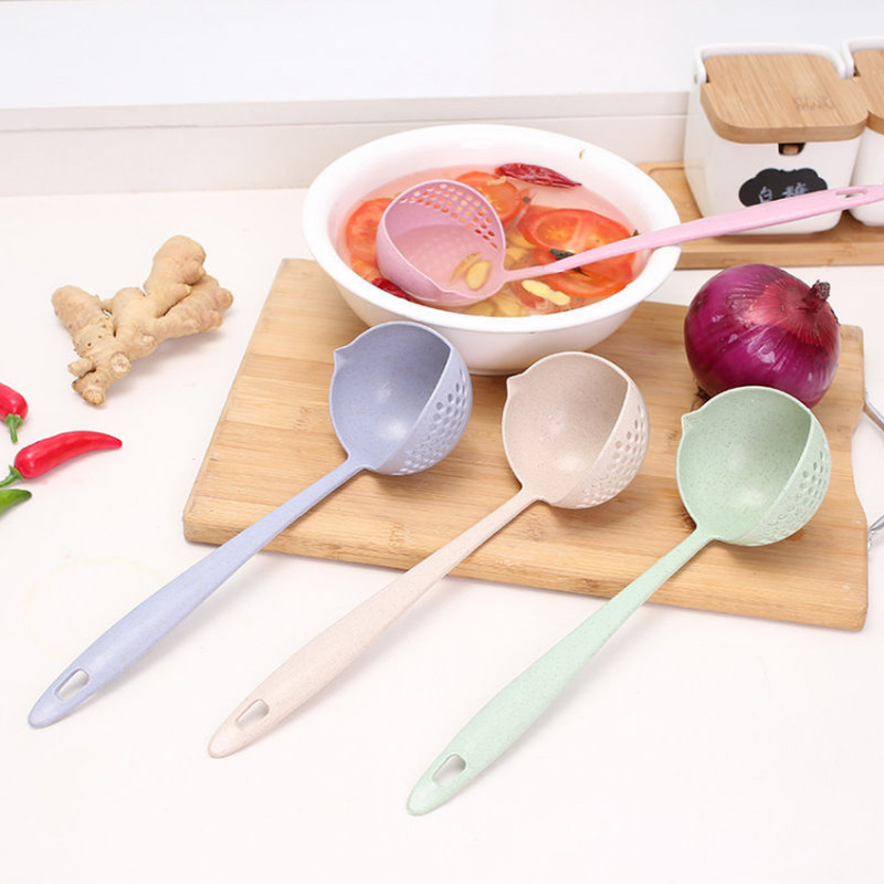 Σούπα με άχυρο σίτου Στραγγίδι Κουτάλι Κουτάλα Κατσαρόλα Κουτάλια με Μακρύ Λαβή Κουτάλι Σπίτι σουρωτήρι Μαγειρικά σκεύη Τρυπητήρι Σκεύη κουζίνας