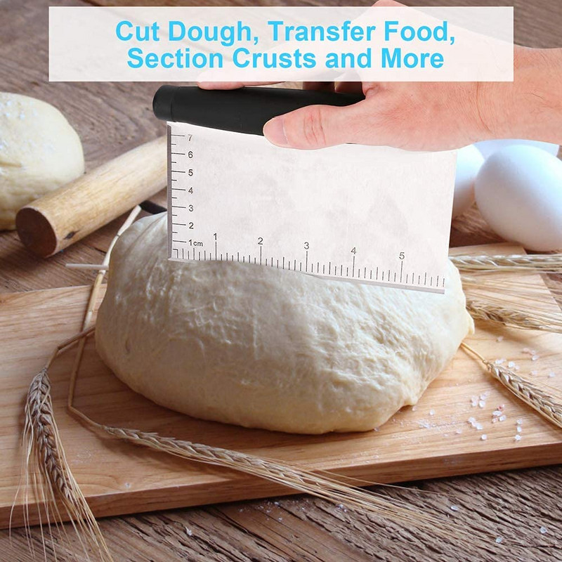 Nerūsējošā tērauda mīklas griezējs kūku krēms lāpstiņa sviests mīklas skrāpis cepšanas rīki mājas cepšanai Griešanas instrumenti virtuves sīkrīki