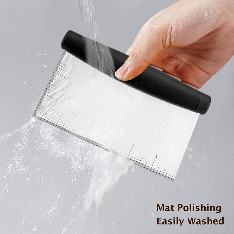 Nerūsējošā tērauda mīklas griezējs kūku krēms lāpstiņa sviests mīklas skrāpis cepšanas rīki mājas cepšanai Griešanas instrumenti virtuves sīkrīki