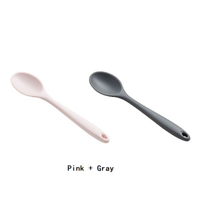 2GB Pārtikas kvalitātes silikona zupas karote Mājas nelipīga, maza podiņa zemes karote Virtuves piederumi Galda trauki gatavošanas rīks