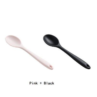 2GB Pārtikas kvalitātes silikona zupas karote Mājas nelipīga, maza podiņa zemes karote Virtuves piederumi Galda trauki gatavošanas rīks