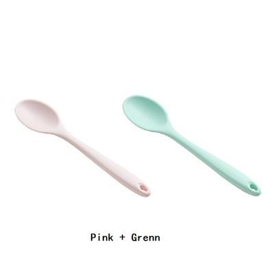 2GB Pārtikas kvalitātes silikona zupas karote Mājas nelipīga, maza podiņa zemes karote Virtuves piederumi Galda trauki gatavošanas rīks