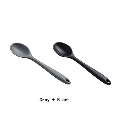 2GB Pārtikas kvalitātes silikona zupas karote Mājas nelipīga, maza podiņa zemes karote Virtuves piederumi Galda trauki gatavošanas rīks