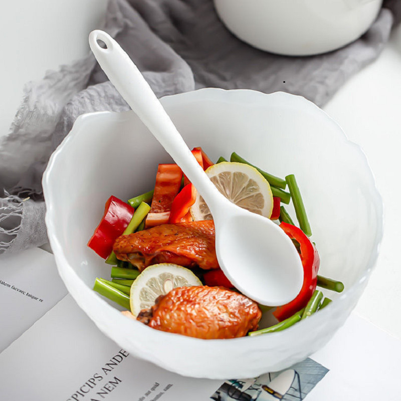 2GB Pārtikas kvalitātes silikona zupas karote Mājas nelipīga, maza podiņa zemes karote Virtuves piederumi Galda trauki gatavošanas rīks