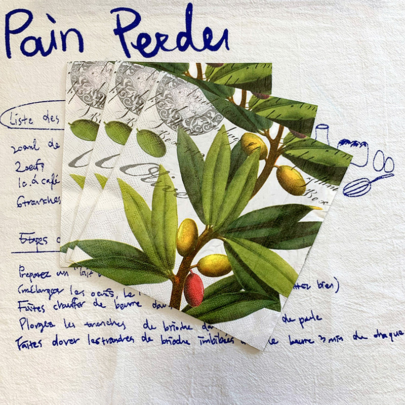 15 gab./maisiņš Vintage olīvkoka dekupāžas papīra salvetes Augļi papīra salvetes ballīšu galda piederumiem Kāzu Ziemassvētku festivāla piederumi 18