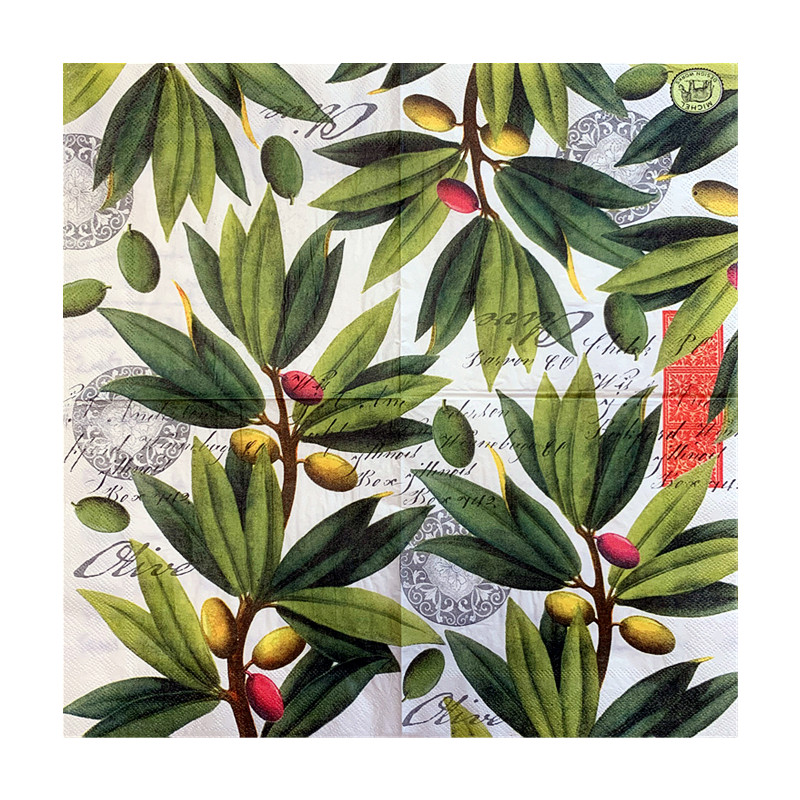 15 gab./maisiņš Vintage olīvkoka dekupāžas papīra salvetes Augļi papīra salvetes ballīšu galda piederumiem Kāzu Ziemassvētku festivāla piederumi 18