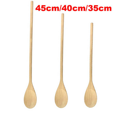 Mediniai bambuko ypač ilga rankena dideli dideli šaukštai 35 cm/40 cm/45 cm natūralaus medžio indai maisto ruošimui Maišymo maišymo įrankiai