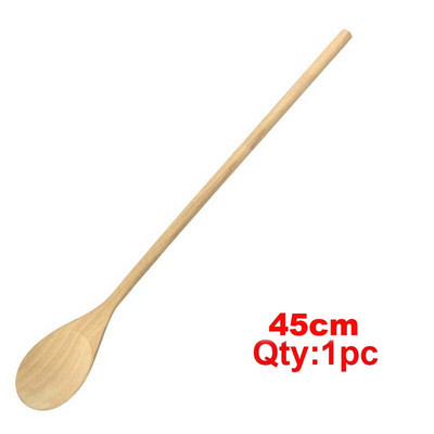 Дървена бамбукова много дълга дръжка Големи големи лъжици 35 см/40 см/45 см Съдове от естествено дърво за готвене Смесване Разбъркване Инструменти