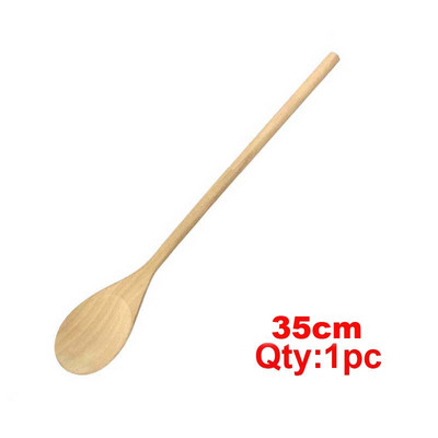 Дървена бамбукова много дълга дръжка Големи големи лъжици 35 см/40 см/45 см Съдове от естествено дърво за готвене Смесване Разбъркване Инструменти