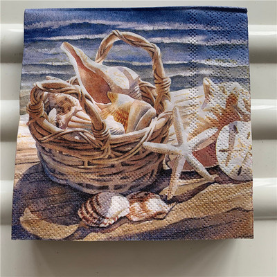 25cm dekupāžas kāzu salvetes papīra salvetes jaukas salvetes zilas jūras enkurs krabis bērna dzimšanas dienas kabatlakats ballīšu dvieļu dekors