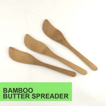 Spreader Bamboo Butter Set 3PCS Set Εργαλεία κουζίνας Επιτραπέζια σκεύη Μαχαίρι βουτύρου Μαχαίρι μπαμπού Μικρή σπάτουλα ξύστρα μπαμπού