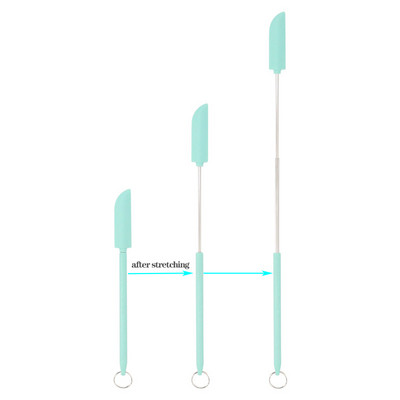 3 az 1-ben szilikon mini spatulák, kihúzható slicker-kanál kozmetikai flakon lekvár kaparó krém torta spatula konyhai sütési kellékek