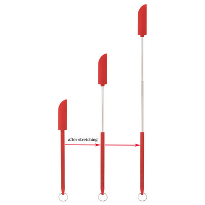 3 az 1-ben szilikon mini spatulák, kihúzható slicker-kanál kozmetikai flakon lekvár kaparó krém torta spatula konyhai sütési kellékek