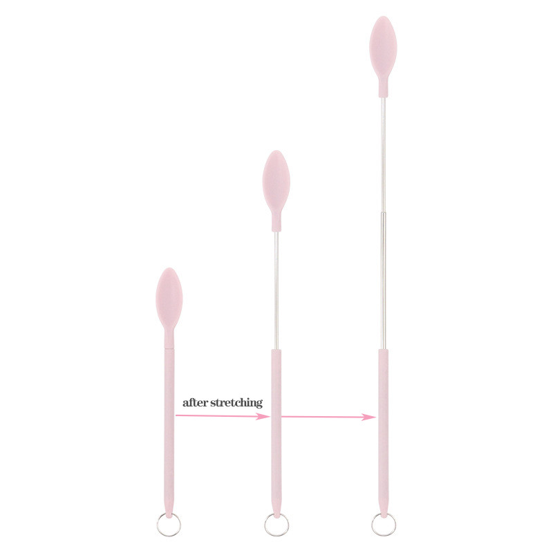 3 az 1-ben szilikon mini spatulák, kihúzható slicker-kanál kozmetikai flakon lekvár kaparó krém torta spatula konyhai sütési kellékek