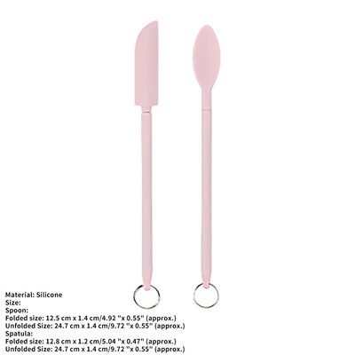 2tk komplekt 3-ühes Mini silikoonist teleskooplabidas laiendatav meik Kaasaskantav köök küpsetuskaste Kulp spaatliga leib Uus