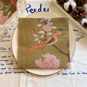 20 τεμ/τσάντα Vintage Birds Flowers Decoupage Χαρτοπετσέτες χαρτομάντηλα για πάρτι σερβίτσιο γάμου Χριστουγεννιάτικες προμήθειες 7