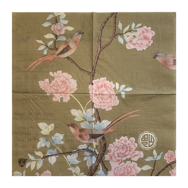 20 τεμ/τσάντα Vintage Birds Flowers Decoupage Χαρτοπετσέτες χαρτομάντηλα για πάρτι σερβίτσιο γάμου Χριστουγεννιάτικες προμήθειες 7