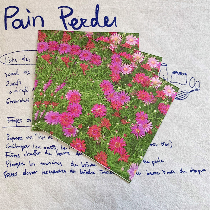 20gab/maisiņš margrietiņas ziedi dekupāžas papīra salvetes Eleganti ziedu papīra salvetes ballīšu galda piederumiem kāzu Ziemassvētku piederumi