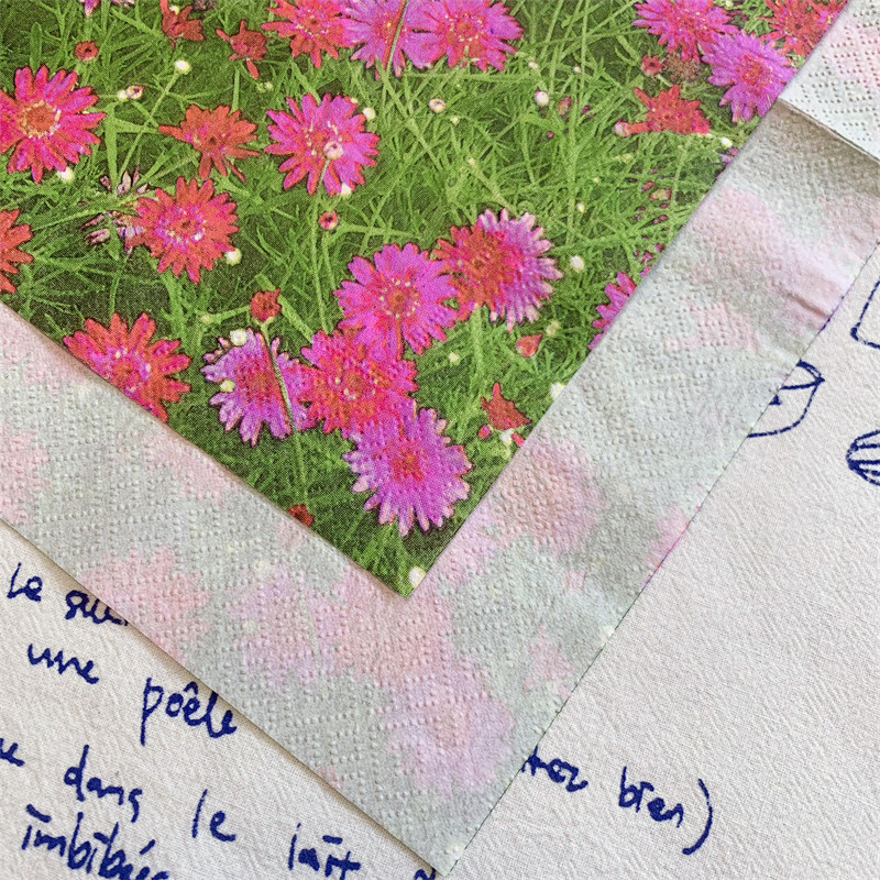 20gab/maisiņš margrietiņas ziedi dekupāžas papīra salvetes Eleganti ziedu papīra salvetes ballīšu galda piederumiem kāzu Ziemassvētku piederumi