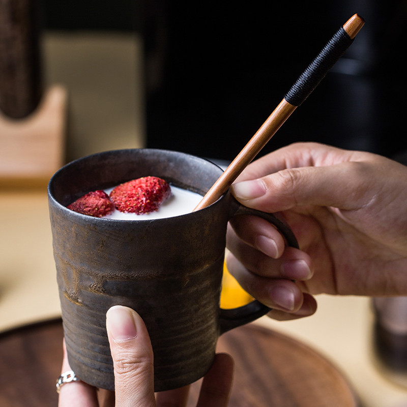 6 vnt. Medinis arbatinis šaukštelis Ilgas kavos šaukštelis Mažų arbatinių šaukštelių rinkinys Medus Medus Desertinis Šaukštelis Kavos gėrimų Maišytuvas Arbatiniai šaukšteliai Stalo reikmenys