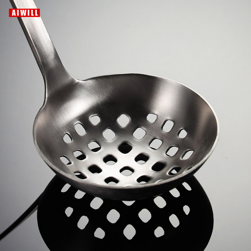 AIWILL 304 rozsdamentes acél kanál/lyukas kanál/sütő spatula kiváló minőségű hot pot étterem konyhai eszközök és háztartási