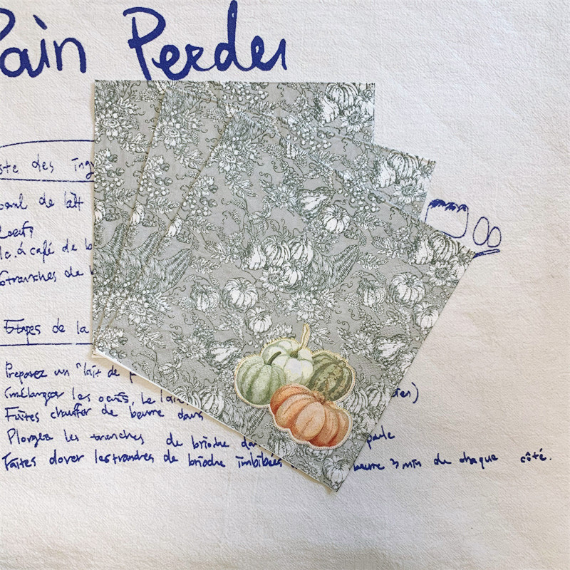 20gab/iepakojumā Pateicības dienas dekupāžas papīra salvetes Gathen ķirbju papīra salvetes ballīšu dekorēšanai Galda dekoru piederumi