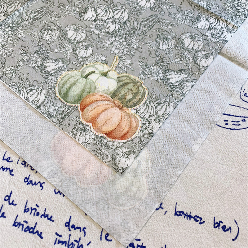 20gab/iepakojumā Pateicības dienas dekupāžas papīra salvetes Gathen ķirbju papīra salvetes ballīšu dekorēšanai Galda dekoru piederumi