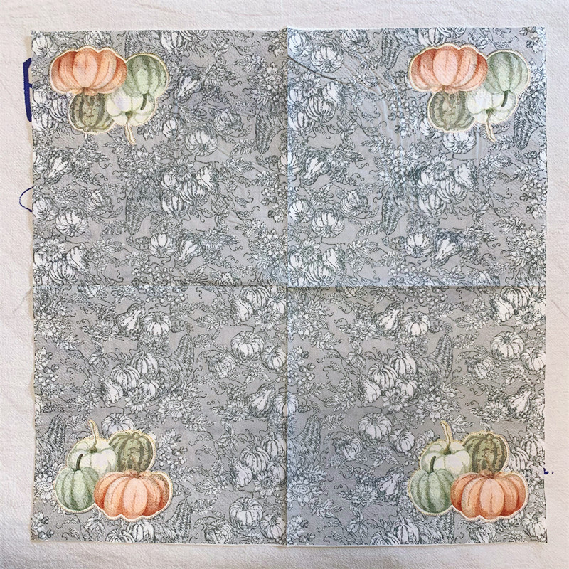 20gab/iepakojumā Pateicības dienas dekupāžas papīra salvetes Gathen ķirbju papīra salvetes ballīšu dekorēšanai Galda dekoru piederumi