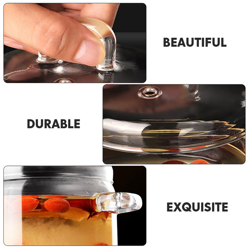 Oală de tocană Ciorbă la temperatură înaltă Oală de stocare transparentă din sticlă vintage Bucătărie Boluri pentru amestecare Ceapă Restaurant