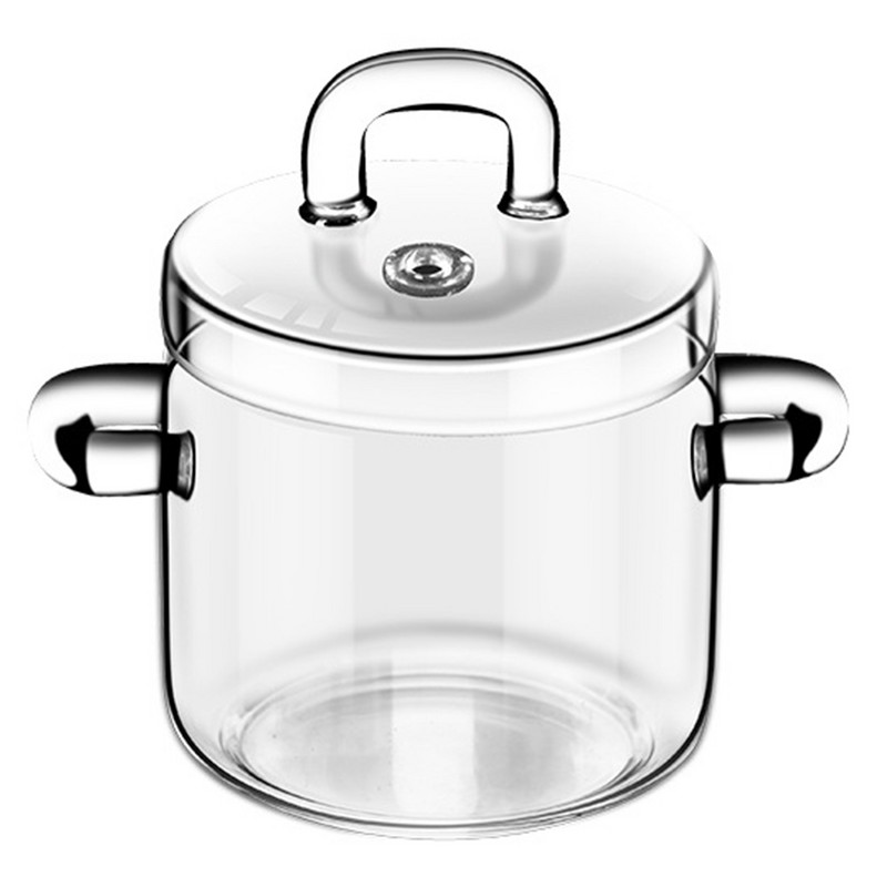 Oală de tocană Ciorbă la temperatură înaltă Oală de stocare transparentă din sticlă vintage Bucătărie Boluri pentru amestecare Ceapă Restaurant