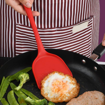 1 τμχ Σπάτουλα Μαγειρικής Κουζίνας Σπάτουλα Πυριτίου Κουτάλια Αντικολλητική για τηγάνισμα Ανθεκτική στη θερμότητα Σπάτουλα Ξύστρα Κουζίνα Μαγειρικά Σκεύη A5f9